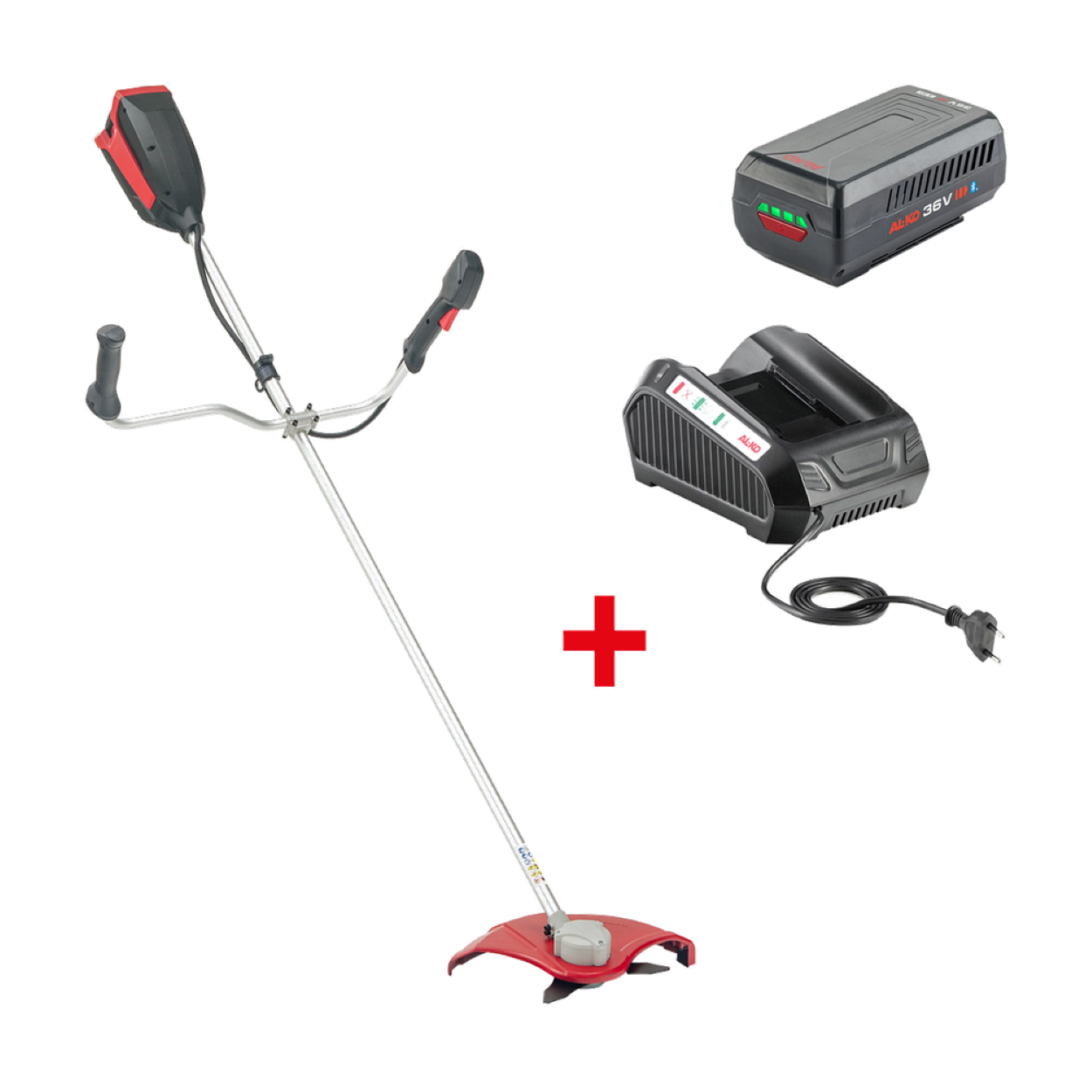 AL-KO Akku-Motorsense GT 4235 POWER FLEX Set mit 36V 4Ah Akku und Ladegerät - 36cm Fadenkopf + 3-Zahn Messer 25,5cm, Brushless, Bike-Handle