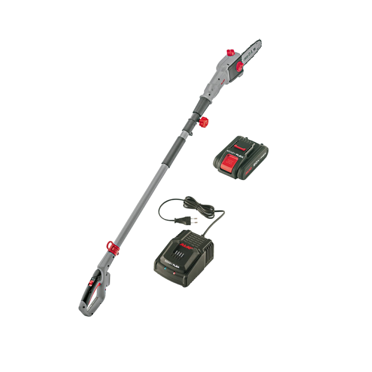 AL-KO Akku-Hochentaster CSA 2020 EasyFlex Set - 20V 2,5Ah Akku und Ladegerät, 20cm Oregon Schiene, bis 3,5m Teleskop